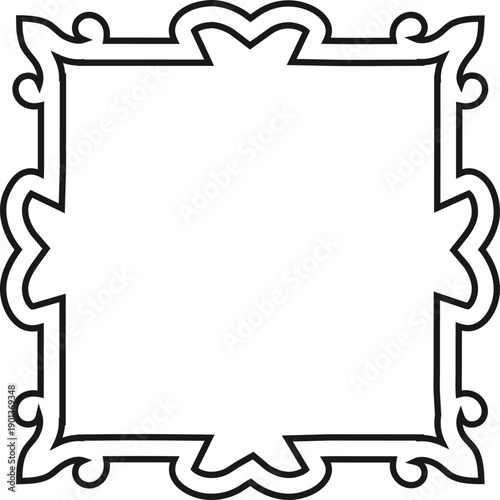 Elegant frame with decorative scrollwork and intricate floral embellishments around the edges