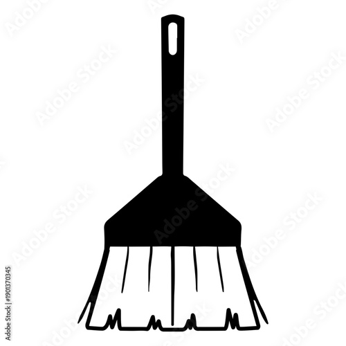 Broom brush black