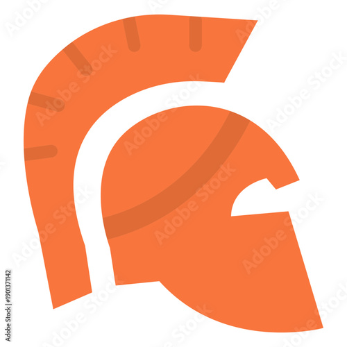 Roman helmet flat icon