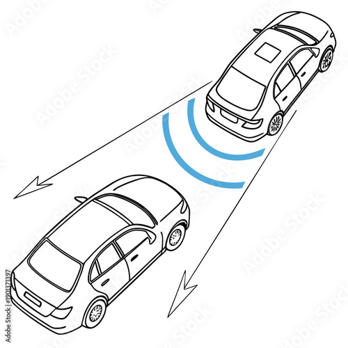 Advanced Lidar and Radar automotive sensing technology, illustrating future autonomous driving systems (1)