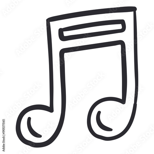 Canvas Print Eighth note stroke