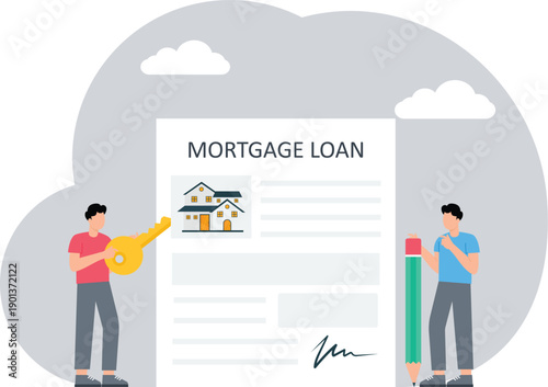 Mortgage Loan,agreement borrow money from bank, mortgage