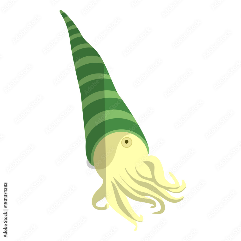 Naklejka premium Cambrian animal flat