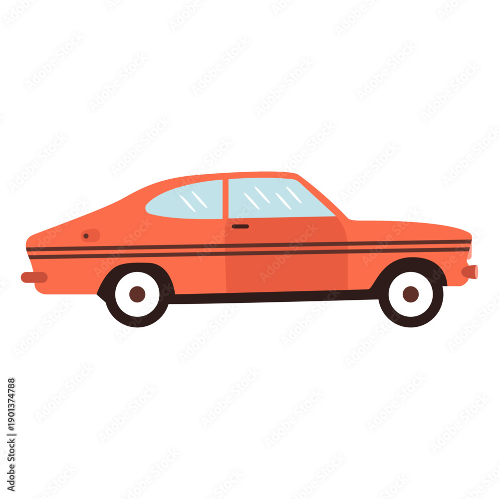 Obraz premium Old car flat