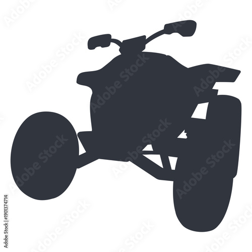 Racing quad bike silhouette