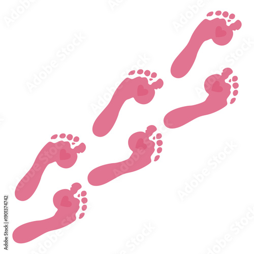 Nice heart footprints