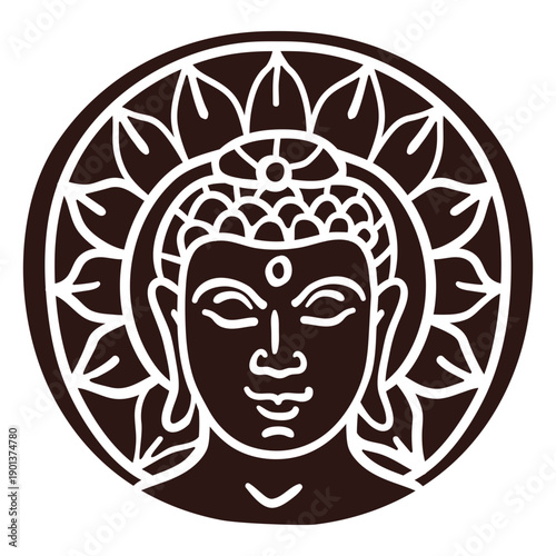 Gautama buddha head black