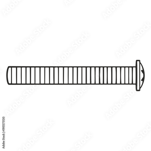 Construction screw hand drawn