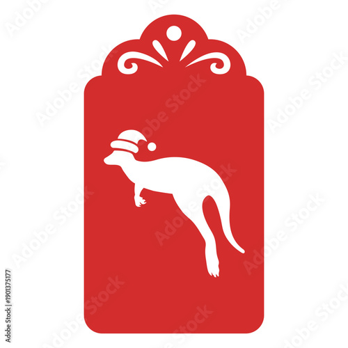 Kangaroo papercut tag