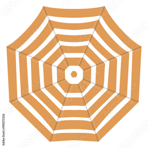 Orange umbrella from above illustration