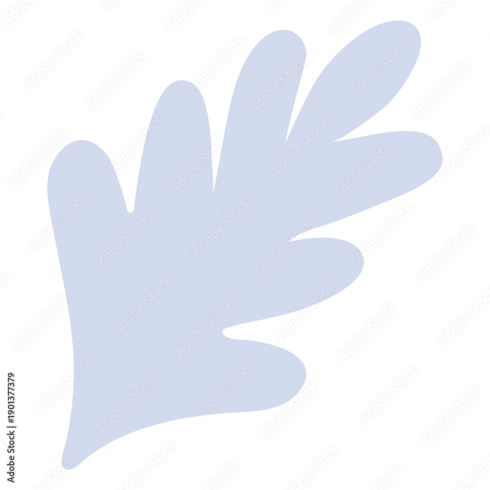 Obraz premium Rounded leaf silhouette