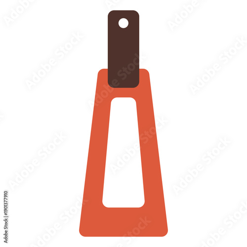 Trapezoid leather earring flat