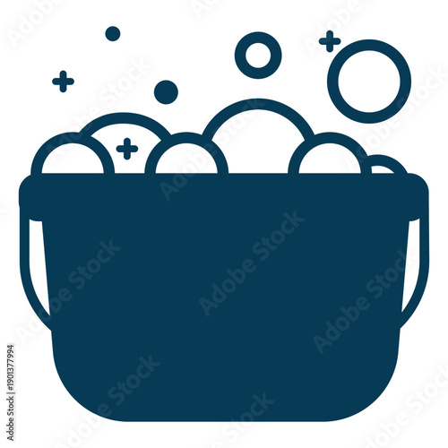 Bubbly soap water container blue