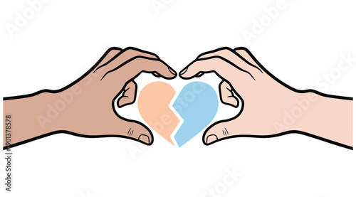 Holding on to a broken heart is a painful reminder of lost love and memories