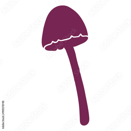 Toadstool mushroom silhouette