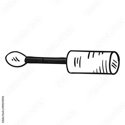 Hand drawn cotton applicator stroke