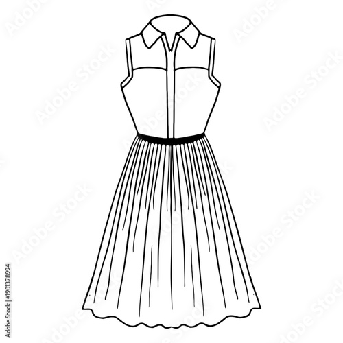 Female vintage outfit stroke