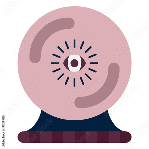 Magician crystal ball flat