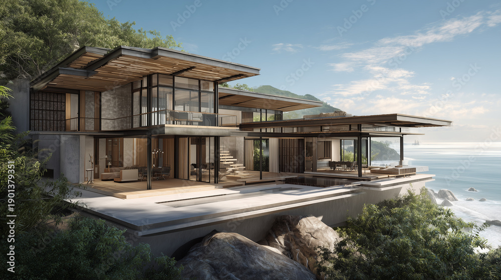 Fototapeta premium property with interior and exterior