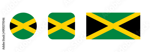 Jamaica flag icon set