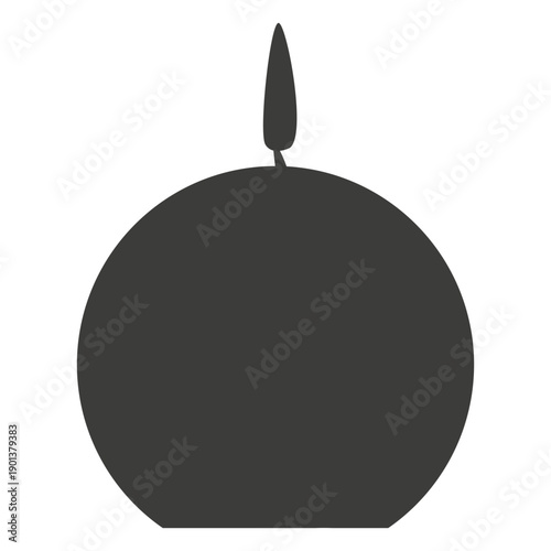 Rounded candle light silhouette