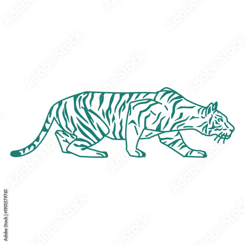 Lurking tiger design