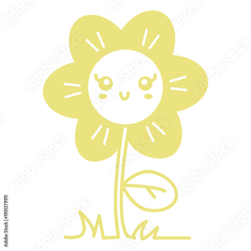 Cute flower smiling