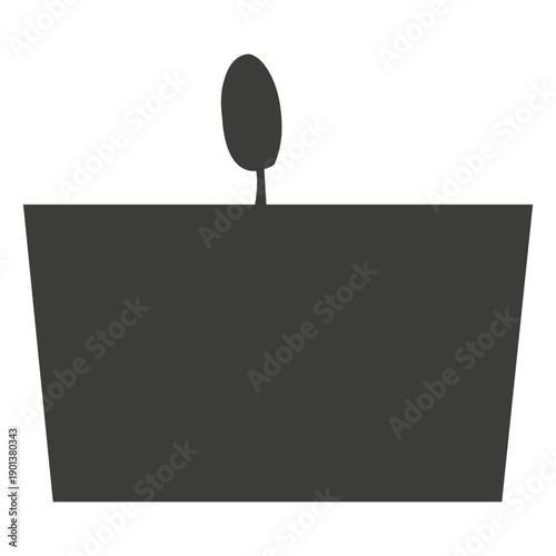 Decorative candle container silhouette