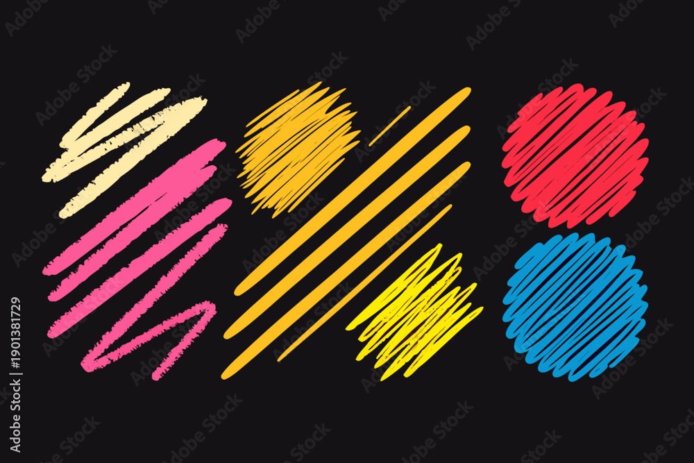 Fototapeta premium scribble emphasis lines straight