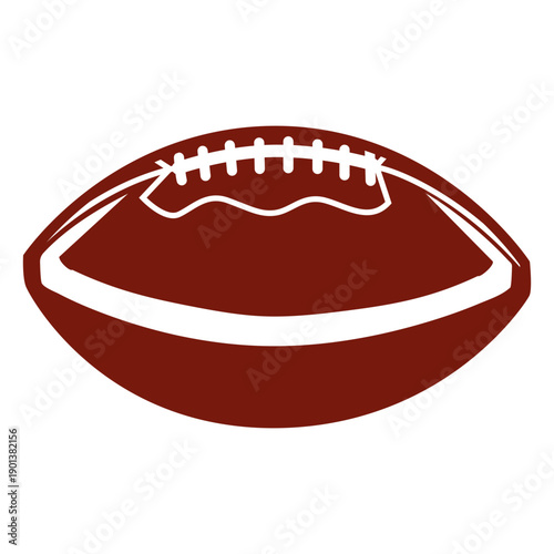 American football horizontal cut out