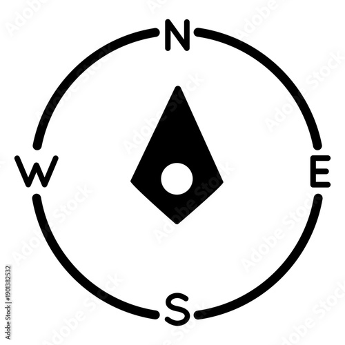 Nautical compass tool stroke