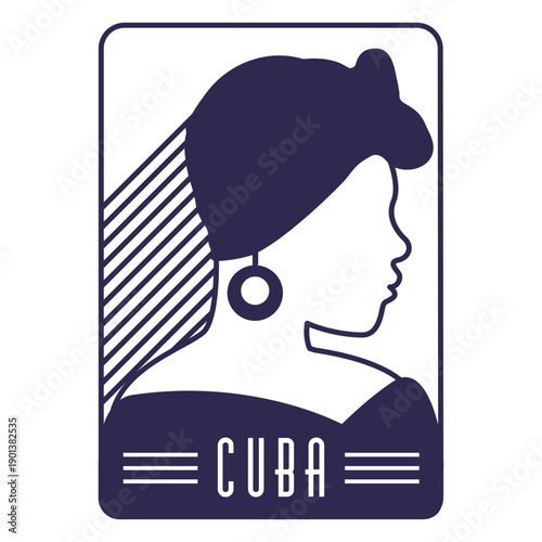 Woman cuba design side view