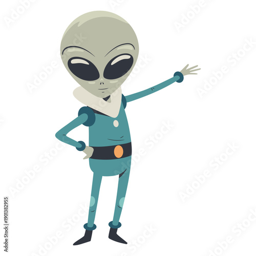 Alien one arm extended character