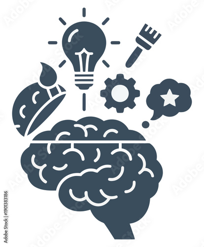 Creative brainstorming and innovation concept