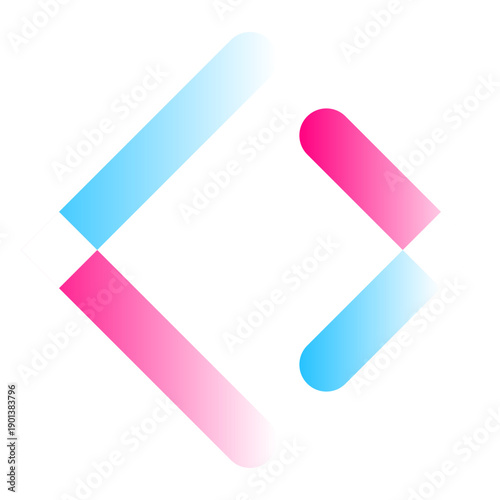 Gradient greater than signs logo