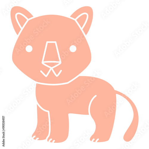 Cute cougar cut-out