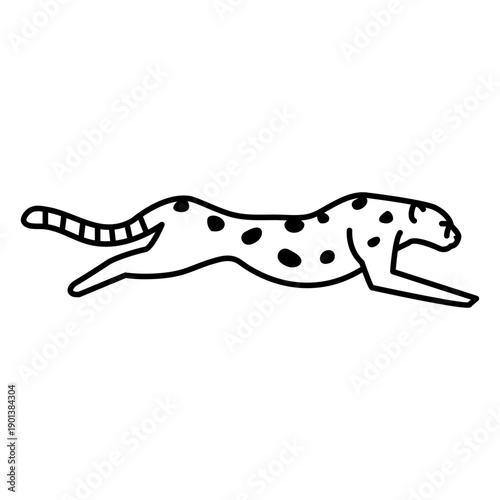 Running cheetah animal stroke