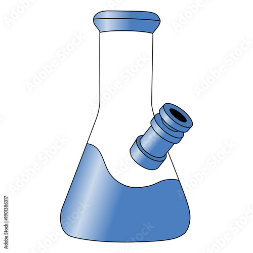 Blue smoking bong gradient