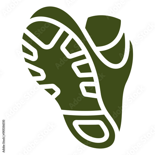 Soldier combat boot print