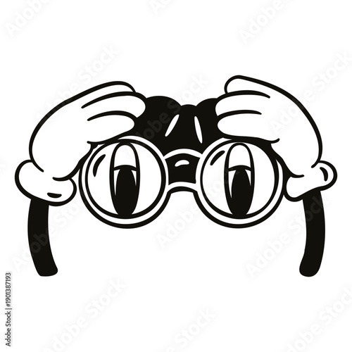 Field glasses filled stroke