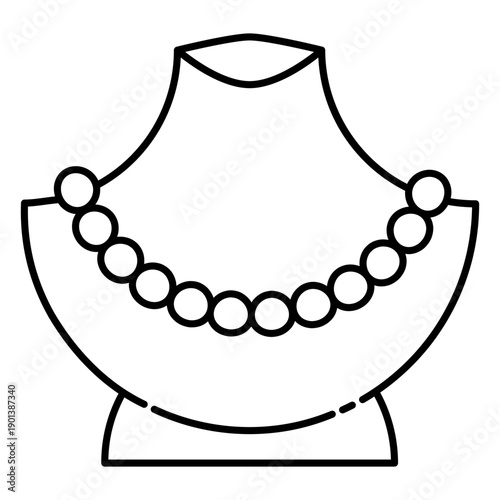 Pearl necklace jewelry stroke