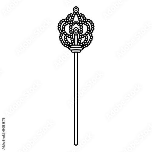Stroke ornamented scepter