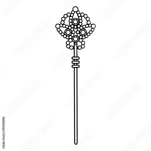 Stroke scepter ornamented