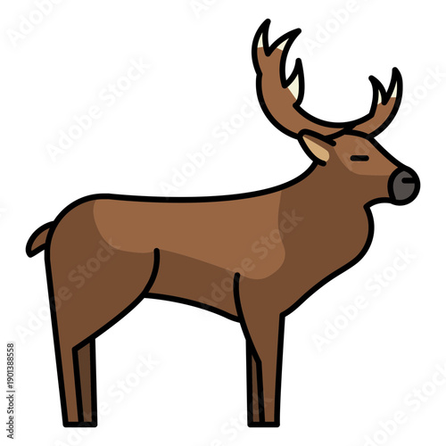 Deer animal side-view