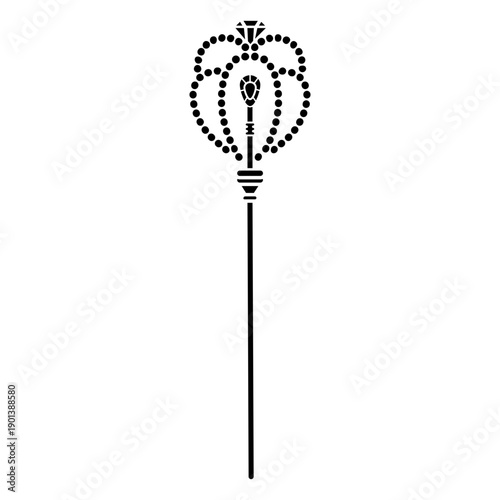 Ornamented flat scepter