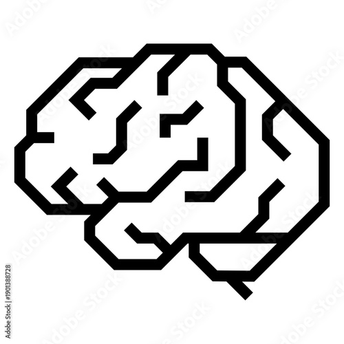 Square angular strokes brain