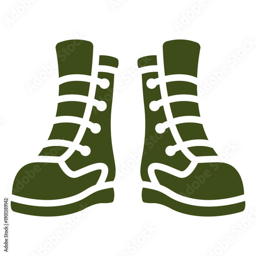 Simple pair of boots silhouette