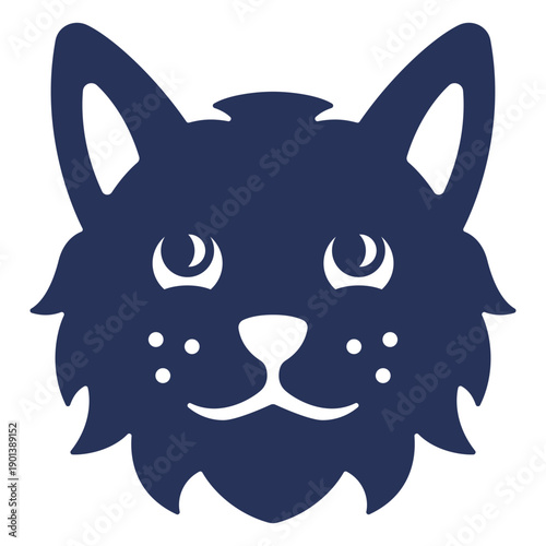 Filled stroke lynx head