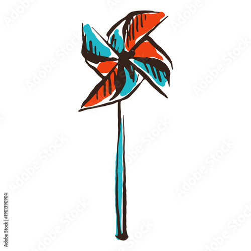 Colorful pinwheel toy