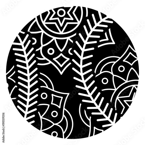 Mandala circle cut out